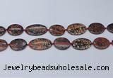 CNG7113 18*25mm - 20*33mm freeform red snowflake obsidian beads