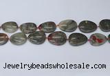 CNG7115 15.5 inches 20*25mm - 30*40mm freeform blood jasper beads