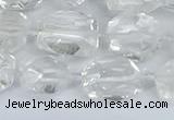 CNG7130 15.5 inches 6*10mm - 10*14mm faceted nuggets white crystal beads