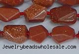 CNG7135 15.5 inches 6*10mm - 10*14mm faceted nuggets glodstone beads