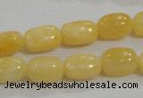 CNG716 15.5 inches 10*14mm nuggets rice yellow jade beads wholesale