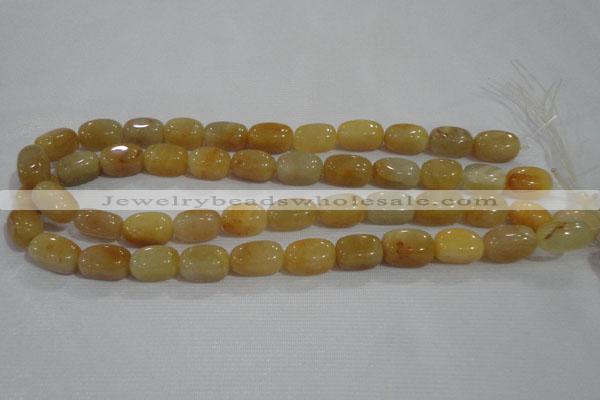 CNG717 15.5 inches 10*16mm nuggets yellow jade beads wholesale