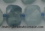 CNG7203 15.5 inches 13*18mm - 15*20mm faceted freeform aquamarine beads