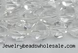 CNG7211 15.5 inches 8mm faceted nuggets white crystal beads