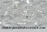 CNG7213 15.5 inches 12mm faceted nuggets white crystal beads