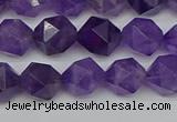 CNG7221 15.5 inches 8mm faceted nuggets amethyst gemstone beads