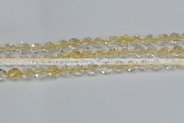 CNG7232 15.5 inches 10mm faceted nuggets citrine gemstone beads