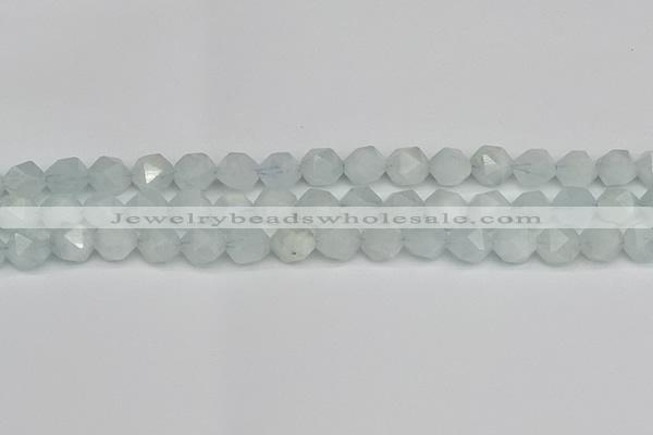 CNG7261 15.5 inches 8mm faceted nuggets aquamarine beads