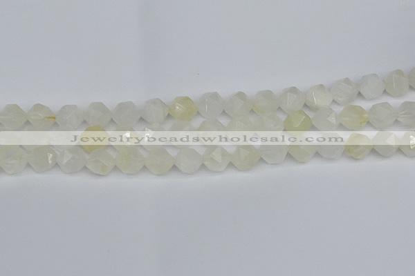 CNG7287 15.5 inches 10mm faceted nuggets white moonstone beads