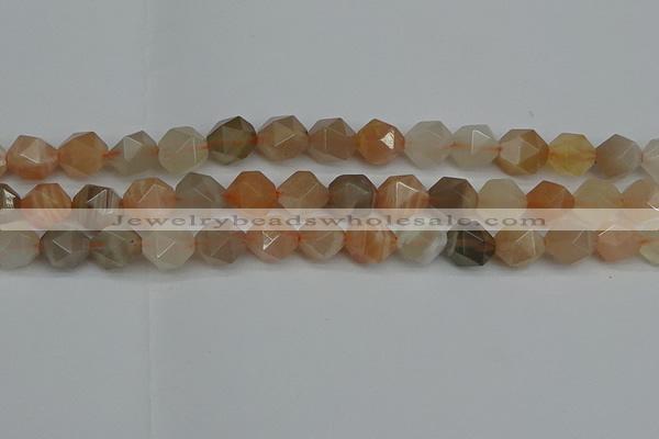 CNG7293 15.5 inches 12mm faceted nuggets moonstone beads