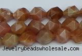 CNG7295 15.5 inches 6mm faceted nuggets sunstone beads