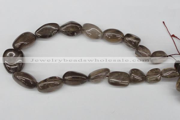 CNG73 15.5 inches 10*14mm - 20*30mm nuggets smoky quartz beads