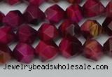 CNG7320 15.5 inches 6mm faceted nuggets red tiger eye beads