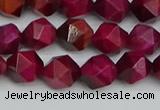 CNG7321 15.5 inches 8mm faceted nuggets red tiger eye beads