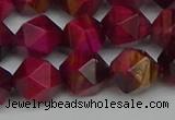 CNG7323 15.5 inches 12mm faceted nuggets red tiger eye beads