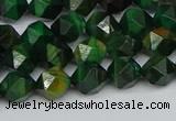 CNG7325 15.5 inches 6mm faceted nuggets green tiger eye beads