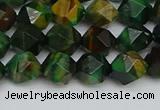 CNG7326 15.5 inches 8mm faceted nuggets green tiger eye beads