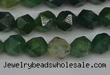 CNG7336 15.5 inches 8mm faceted nuggets moss agate beads