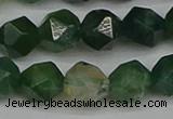 CNG7338 15.5 inches 12mm faceted nuggets moss agate beads