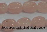 CNG734 15.5 inches 12*18mm nuggets rose quartz beads wholesale