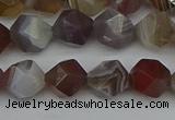 CNG7346 15.5 inches 8mm faceted nuggets botswana agate beads