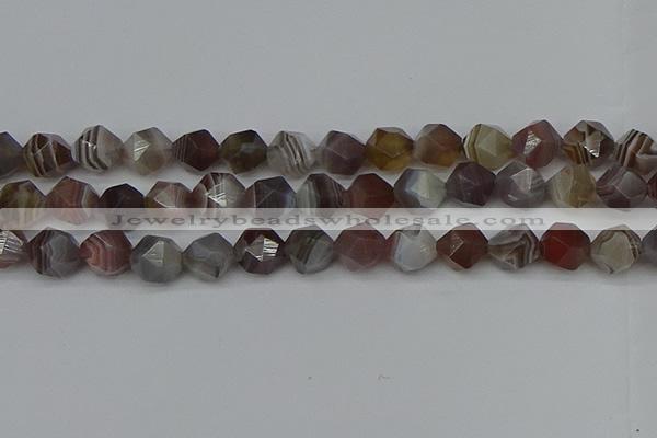 CNG7348 15.5 inches 12mm faceted nuggets botswana agate beads