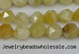 CNG7365 15.5 inches 6mm faceted nuggets yellow opal beads