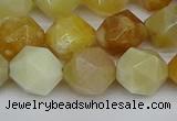 CNG7367 15.5 inches 10mm faceted nuggets yellow opal beads