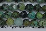 CNG7385 15.5 inches 6mm faceted nuggets African turquoise beads