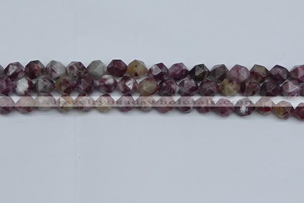 CNG7411 15.5 inches 8mm faceted nuggets tourmaline beads