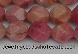 CNG7422 15.5 inches 10mm faceted nuggets rhodochrosite beads