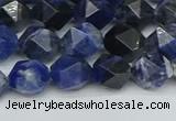 CNG7436 15.5 inches 8mm faceted nuggets sodalite gemstone beads