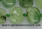 CNG7452 12*16mm - 15*20mm faceted freeform prehnite beads