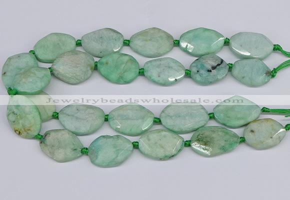 CNG7464 15.5 inches 20*25mm - 25*35mm faceted freeform amazonite beads