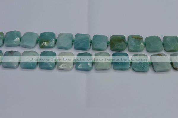 CNG7477 15.5 inches 18*25mm - 20*28mm faceted freeform amazonite beads