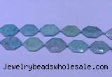 CNG7512 15.5 inches 25*35mm - 30*40mm faceted freeform amazonite beads