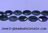 CNG7514 15.5 inches 25*35mm - 30*40mm faceted freeform ruby zoisite beads