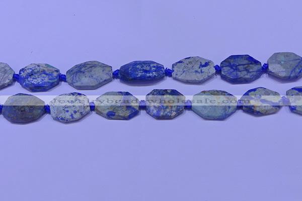 CNG7532 15.5 inches 18*25mm - 25*35mm faceted freeform chrysocolla beads