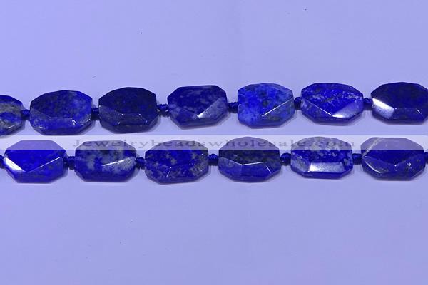 CNG7534 15.5 inches 18*25mm - 25*35mm faceted freeform lapis lazuli beads