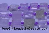 CNG7540 15.5 inches 6*8mm - 10*12mm freeform kunzite beads