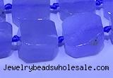 CNG7604 15.5 inches 14*15mm - 15*16mm freeform blue chalcedony beads