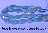 CNG7625 20*30mm - 22*32mm faceted freeform amazonite beads