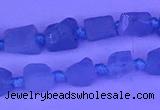 CNG7631 15.5 inches 6*8mm - 8*10mm nuggets aquamarine beads