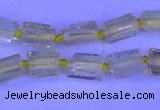 CNG7636 15.5 inches 5*7mm - 8*10mm nuggets lemon quartz beads