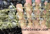 CNG7752 13*18mm - 15*25mm faceted freeform lemon quartz beads