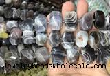 CNG7773 13*18mm - 15*25mm faceted freeform Botswana agate beads