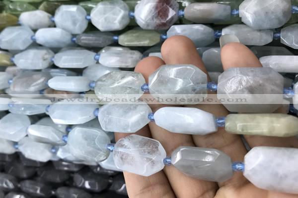 CNG7811 15.5 inches 13*18mm - 18*25mm faceted freeform aquamarine beads