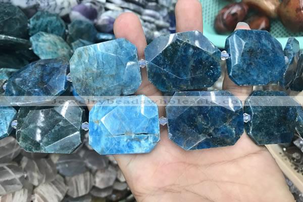 CNG7835 15.5 inches 25*32mm - 30*40mm faceted freeform apatite beads