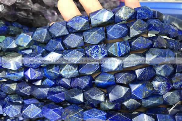 CNG7849 15.5 inches 12*16mm - 13*18mm faceted nuggets lapis lazuli beads