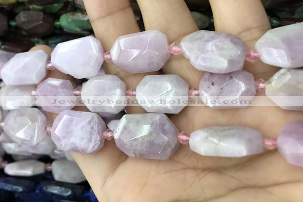 CNG7895 15.5 inches 13*18mm - 18*25mm faceted freeform kunzite beads